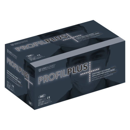 Mundschutz ProfilPlus - High Quality schwarz - 50er Pack